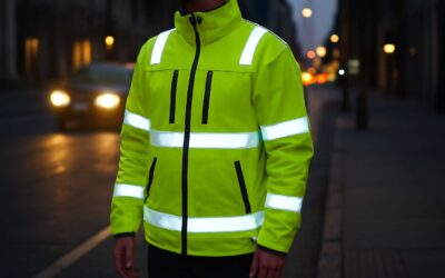Stay safe and stylish with a reflective jacket with pockets for everyday adventures.