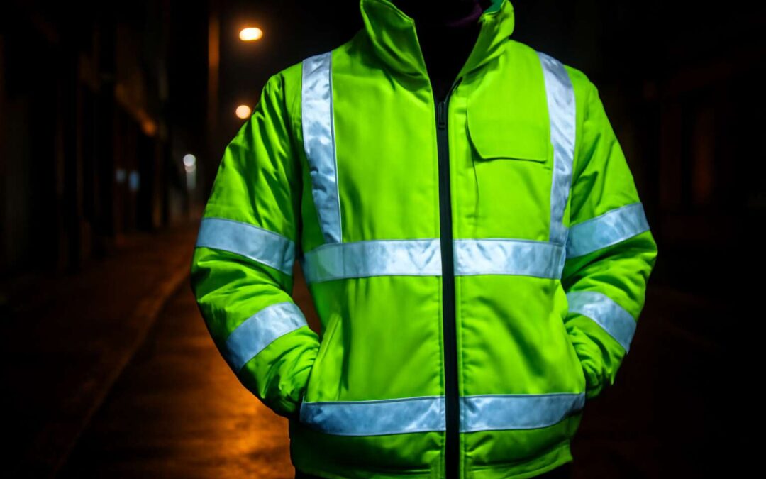 Stay seen at night with reflective jacket green for safer city jaunts