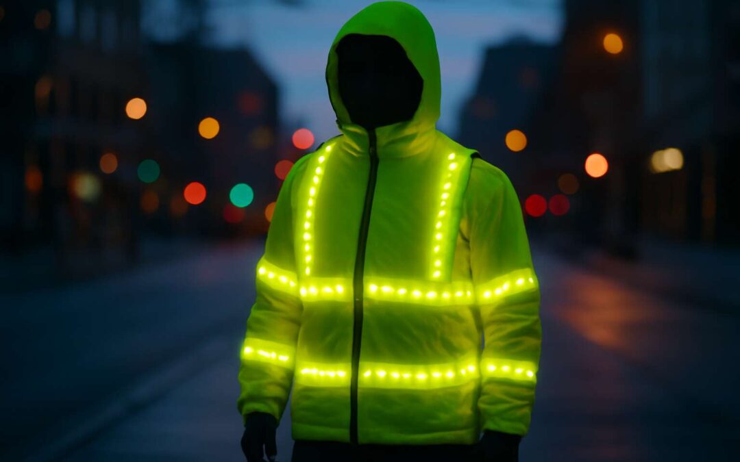 Light up your night with a reflective jacket with light